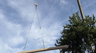 Turmdrehkran Ausbildung in Nordkirchen mit Funkfernbedienung steuern.