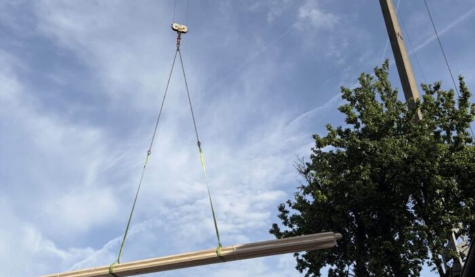 Turmdrehkran Ausbildung in Nordkirchen mit Funkfernbedienung steuern.