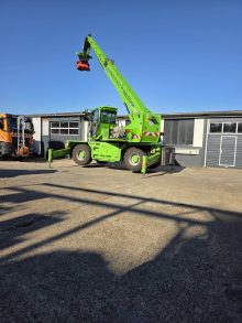 Ausbildungsort beim Baumdienst Holz & Grün Skibba GmbH in Essen während der Teleskopstaplerschulung